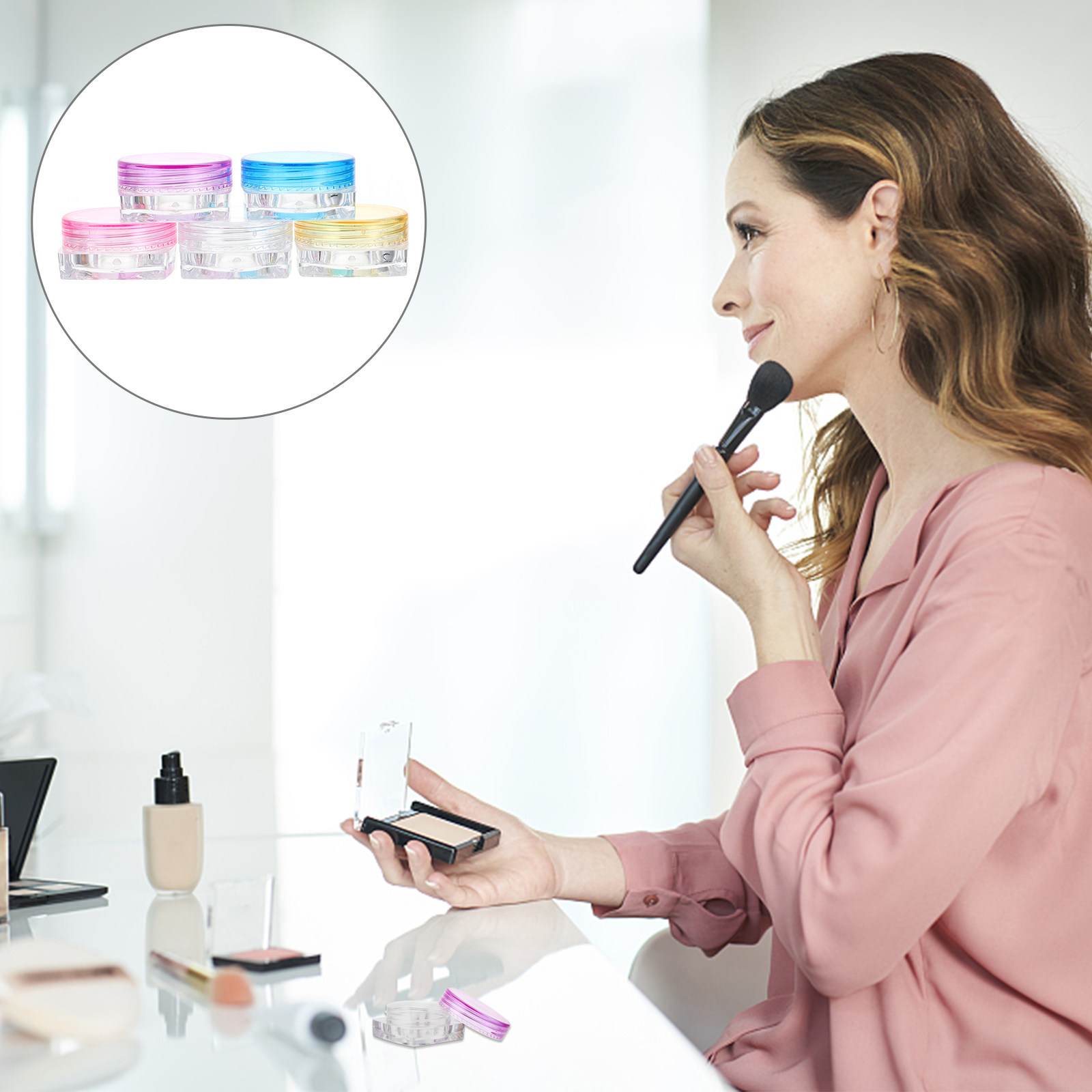 Hair Care Lotion - 50 Stück kleine, transparente Kosmetikdosen mit
