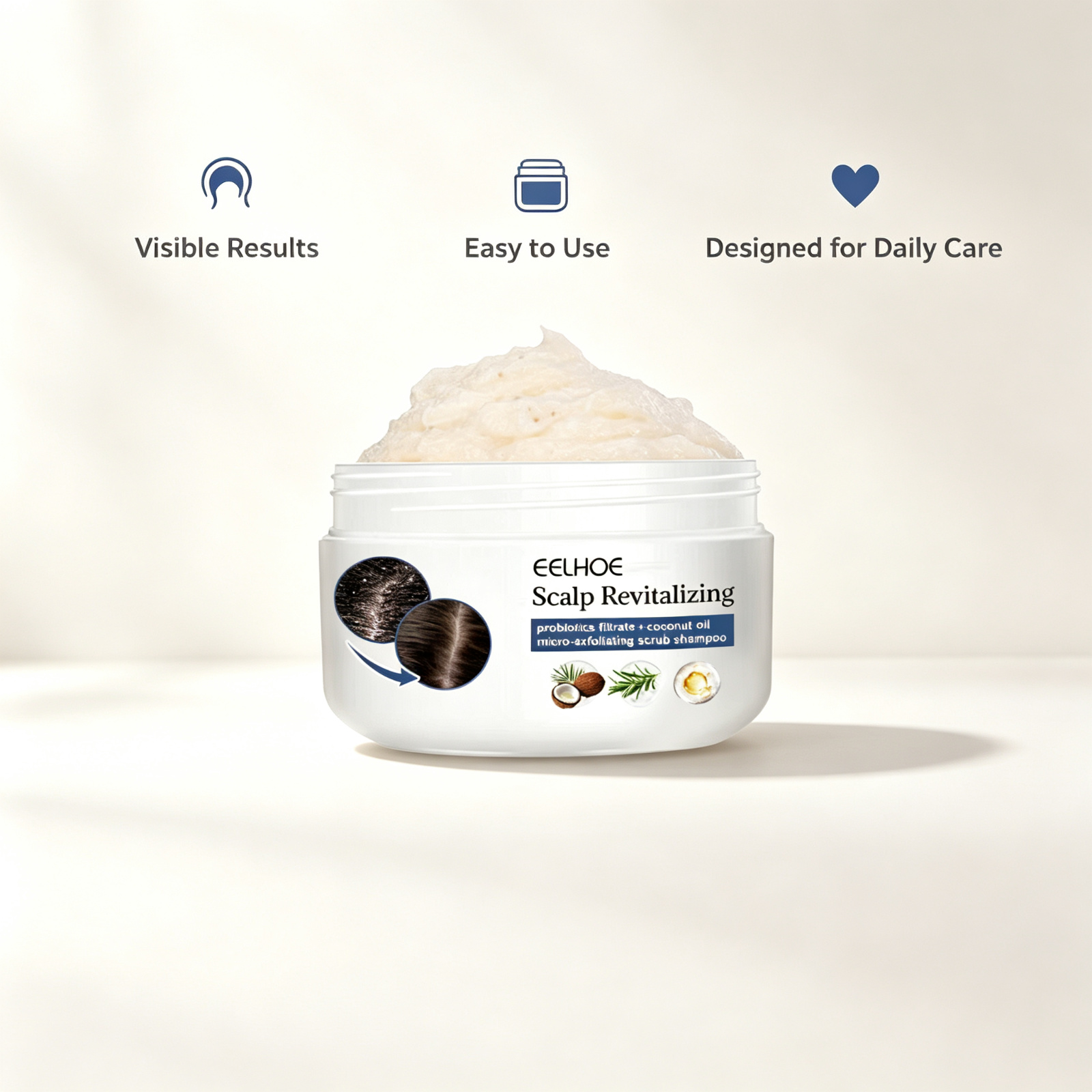 Hair Care Dandruff - Kopfhaut-Peeling, sanfte Kopfhautreinigung, Ölhaushalt, Schuppenentfernung, Feuchtigkeitspflege