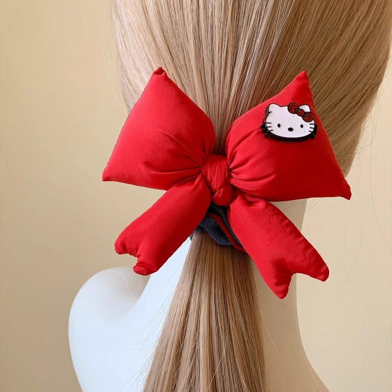 Hair Care Korean Products - Niedlicher Cartoon-Haarring mit roter Schleife und